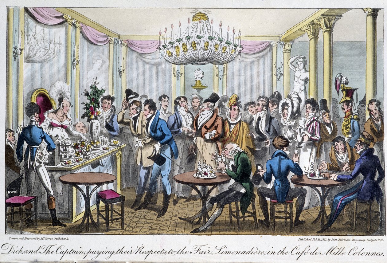 Café des Milles -kolumnit - David Careyn "Elämä Pariisissa", Lontoossa tekijältä George Cruikshank