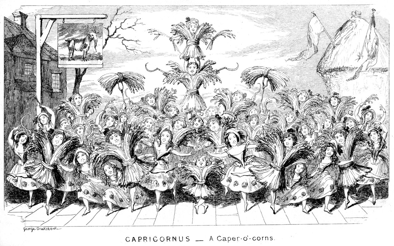 Capricornus - Caper-o-corns, 1800-luku. tekijältä George Cruikshank