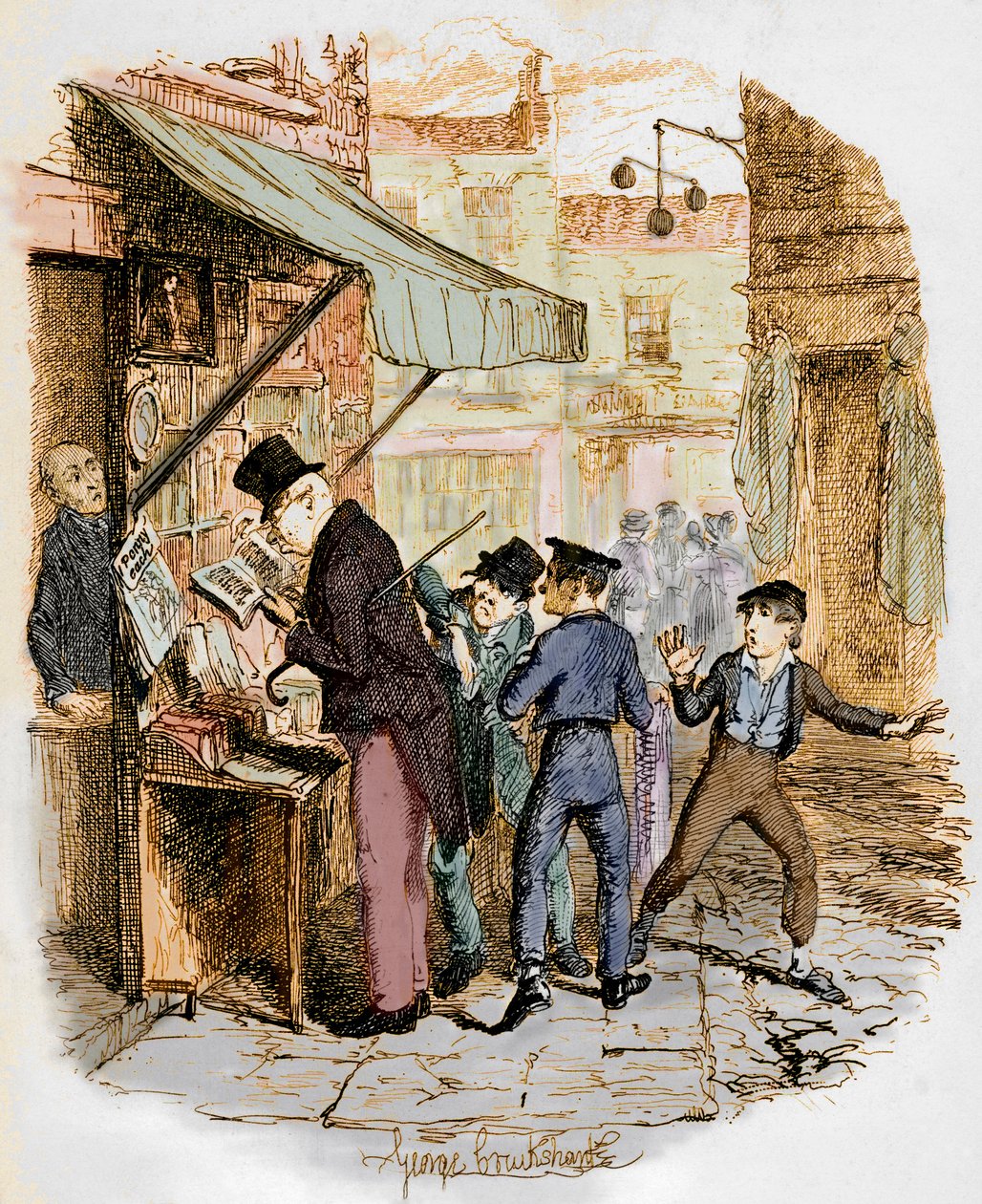 Charles Dickensin Oliver Twistin seikkailut tekijältä George Cruikshank