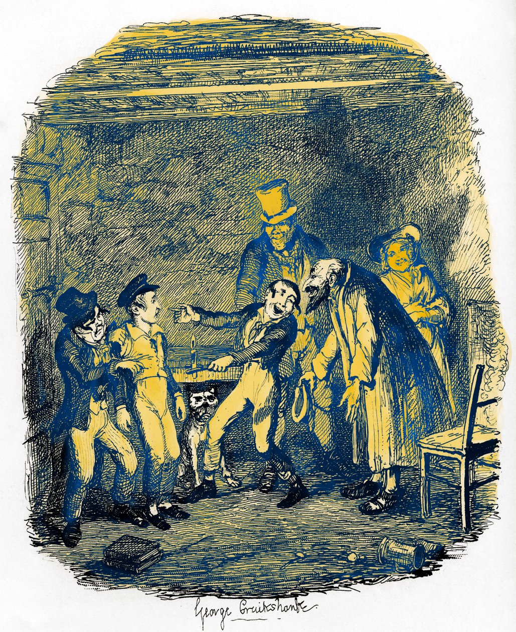 Charles Dickensin Oliver Twistin seikkailut tekijältä George Cruikshank