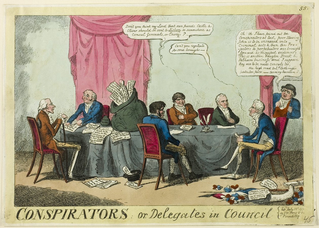 Salaliittolaiset tai valtuutetut neuvostossa tekijältä George Cruikshank