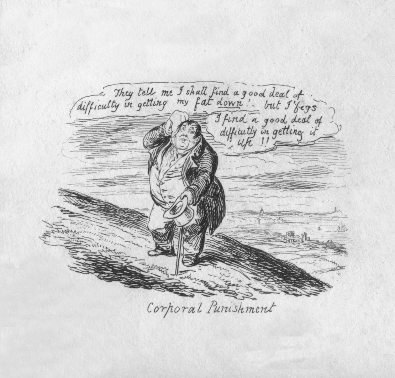 Ruumiillinen rangaistus, 1829 tekijältä George Cruikshank