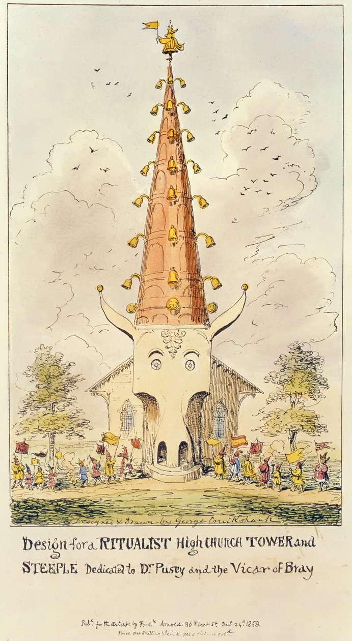Huonekalut ja erilaiset esineet 1100- ja 1300-luvuilta tekijältä George Cruikshank