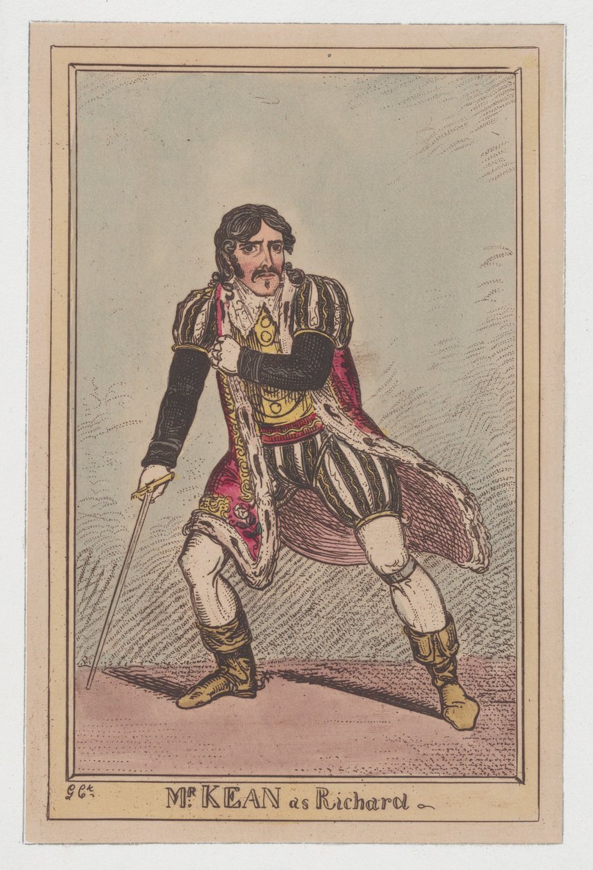 Edmund Kean Richard III:na, n. 1814, n. 1814. tekijältä George Cruikshank