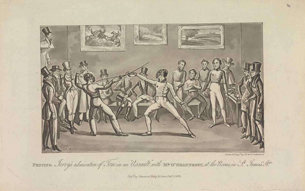 Miekkailu tekijältä George Cruikshank