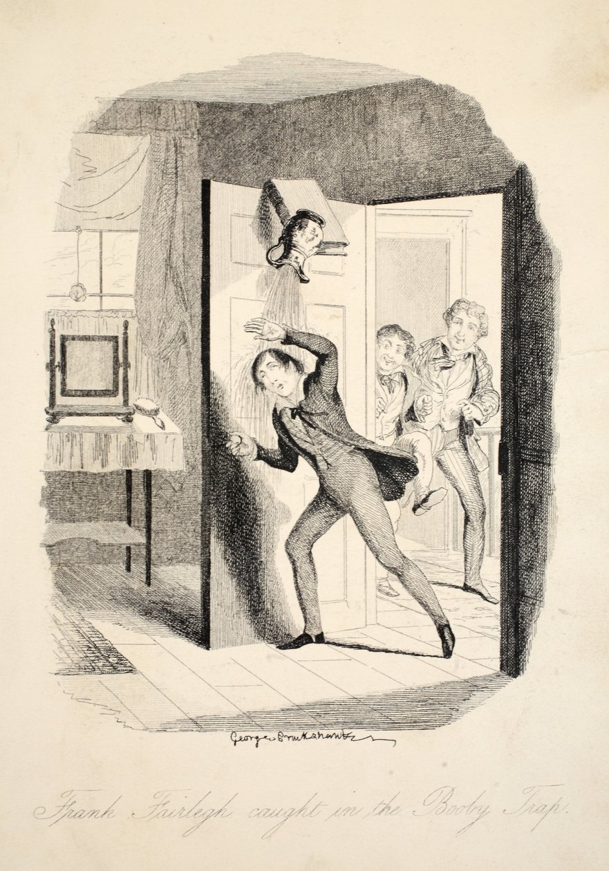 Frank Fairlegh kiinni ansassa, Frank Fairlegh tai Scenes From the Life of a Private Pupill, pub. noin 1870 tekijältä George Cruikshank