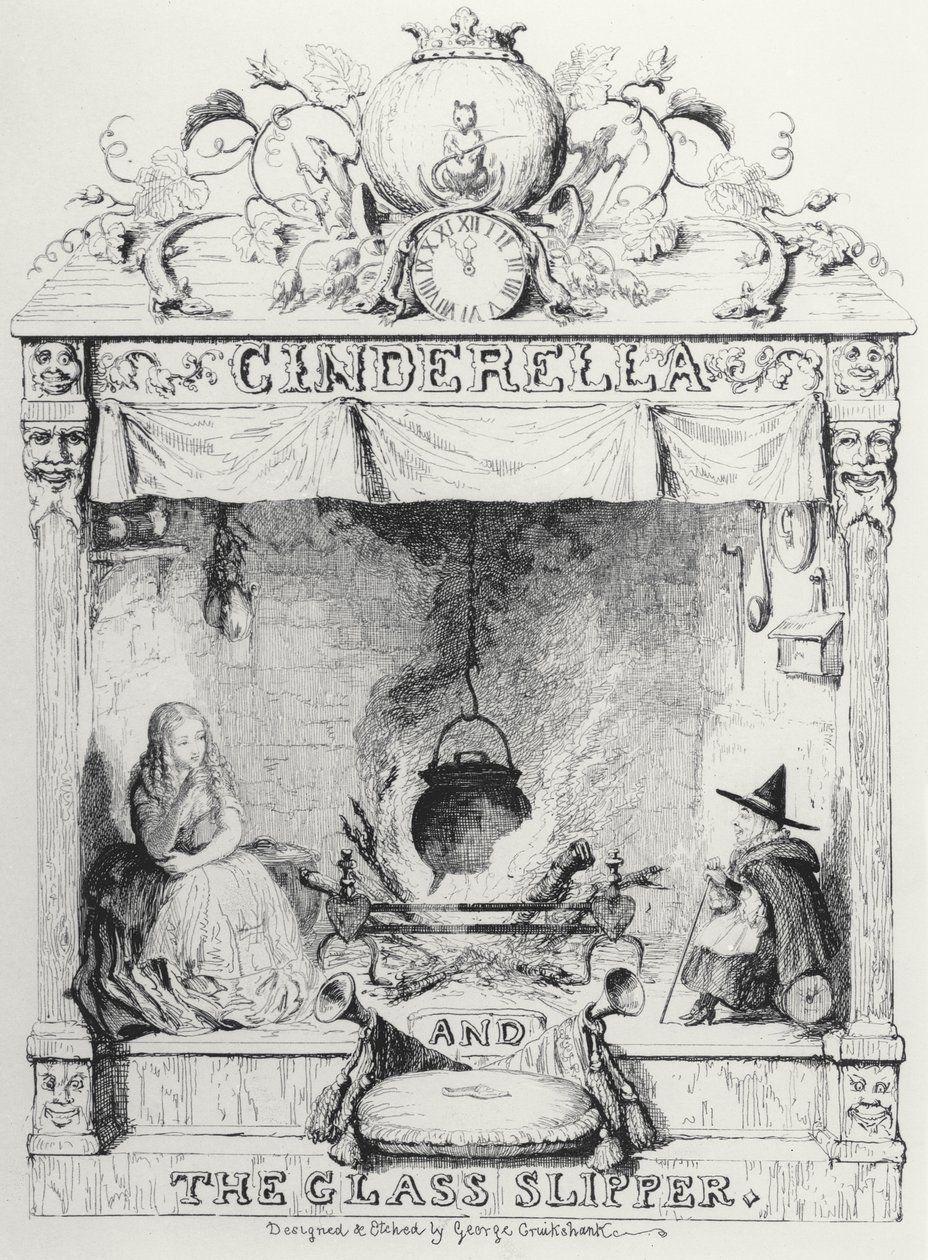 Huonekalut ja erilaiset esineet 1100- ja 1300-luvuilta tekijältä George Cruikshank