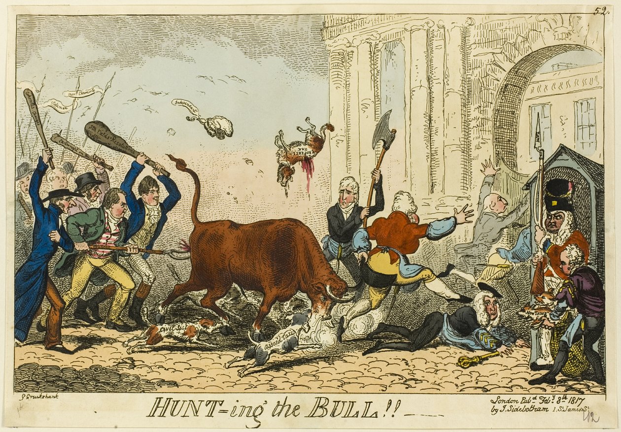 Hunt-ing the Bull!! tekijältä George Cruikshank