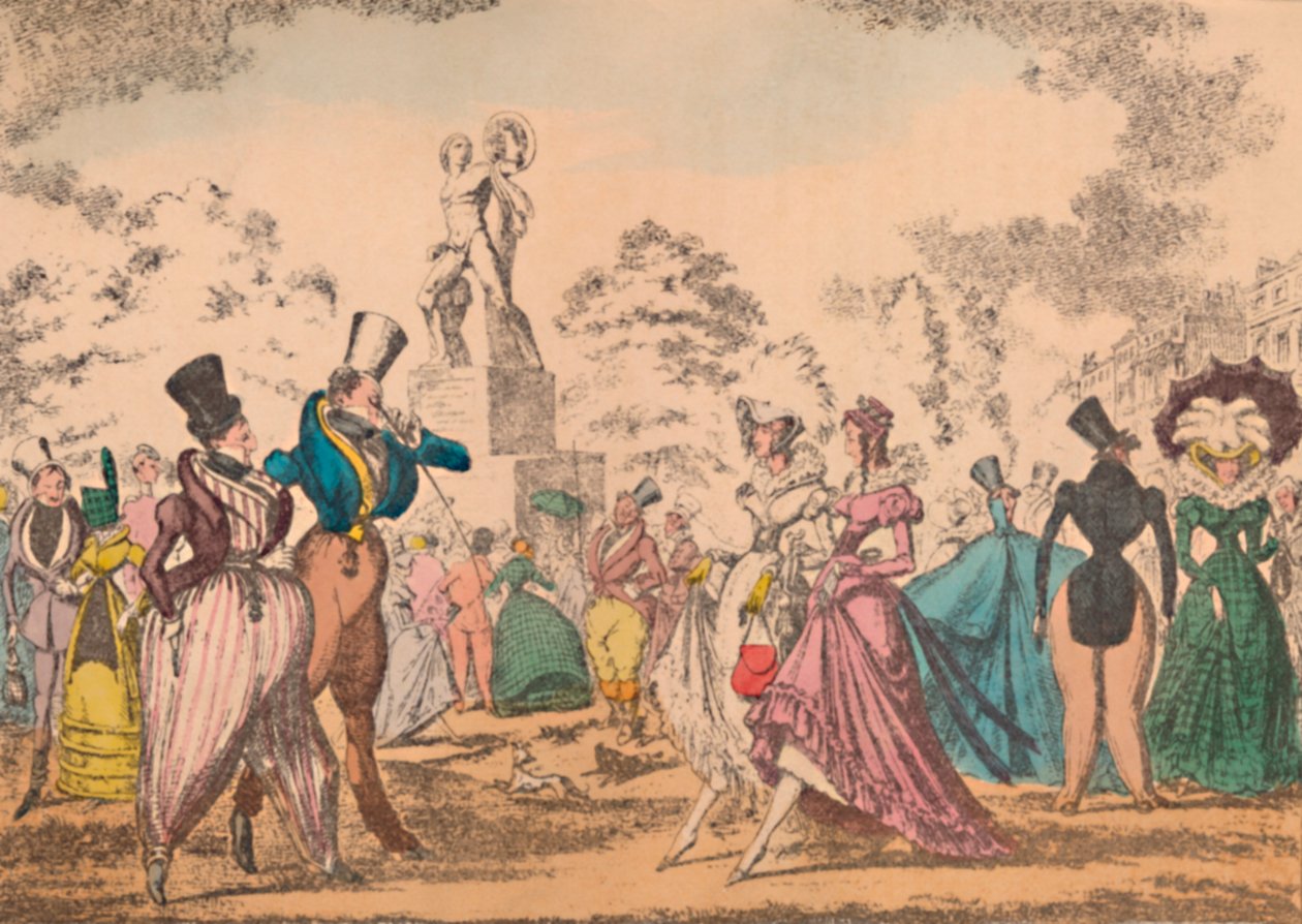 Hyde Park Corner vuonna 1822, vuonna 1870 tekijältä George Cruikshank