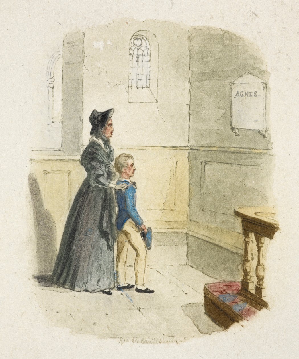 Kuvitus elokuvaan "Oliver Twist" tekijältä George Cruikshank