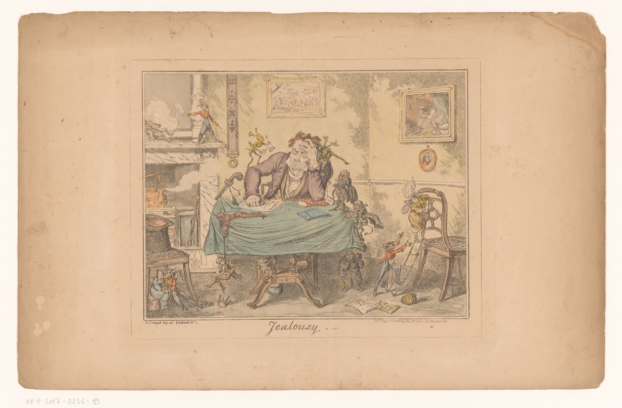 Jaloezie Kateus (otsikko esineessä) tekijältä George Cruikshank