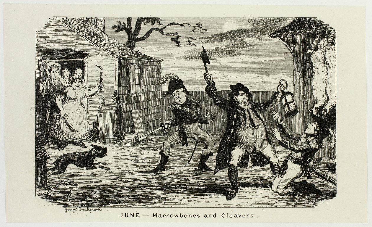 Kesäkuu - Marrowbones and Cleavers from George Cruikshank
