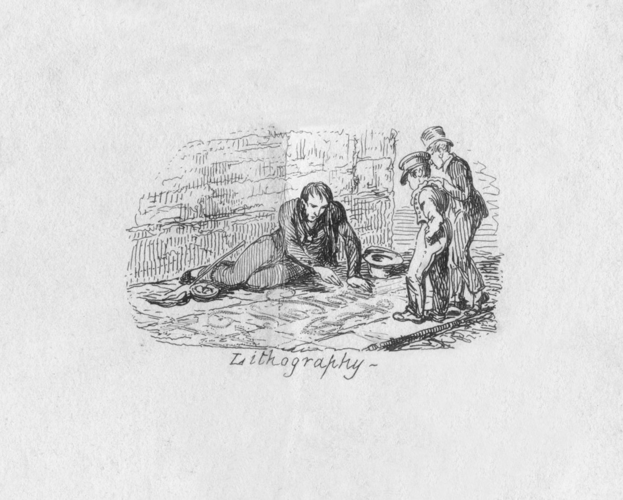 Litografia, 1829 tekijältä George Cruikshank