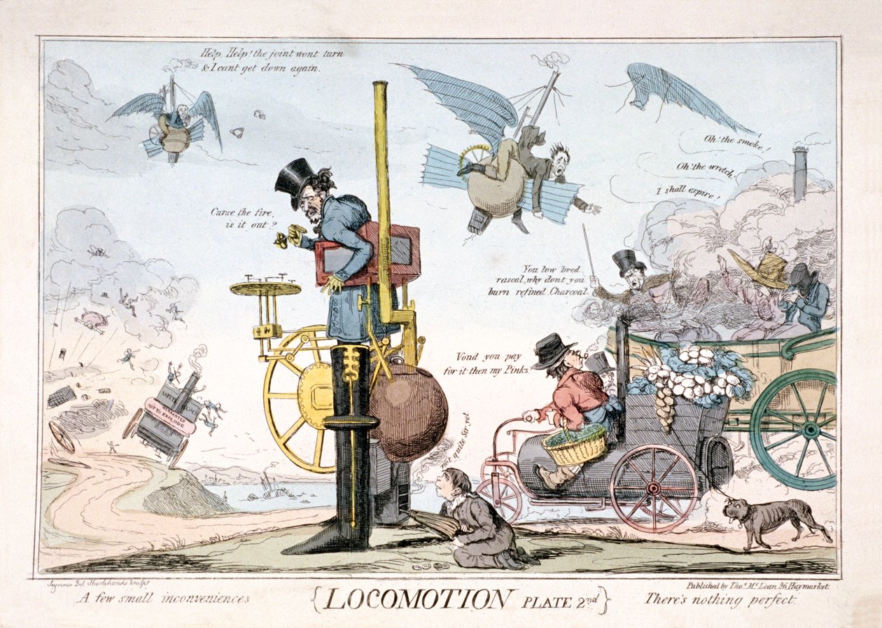 "Locomotion", Lontoo, 1820 tekijältä George Cruikshank