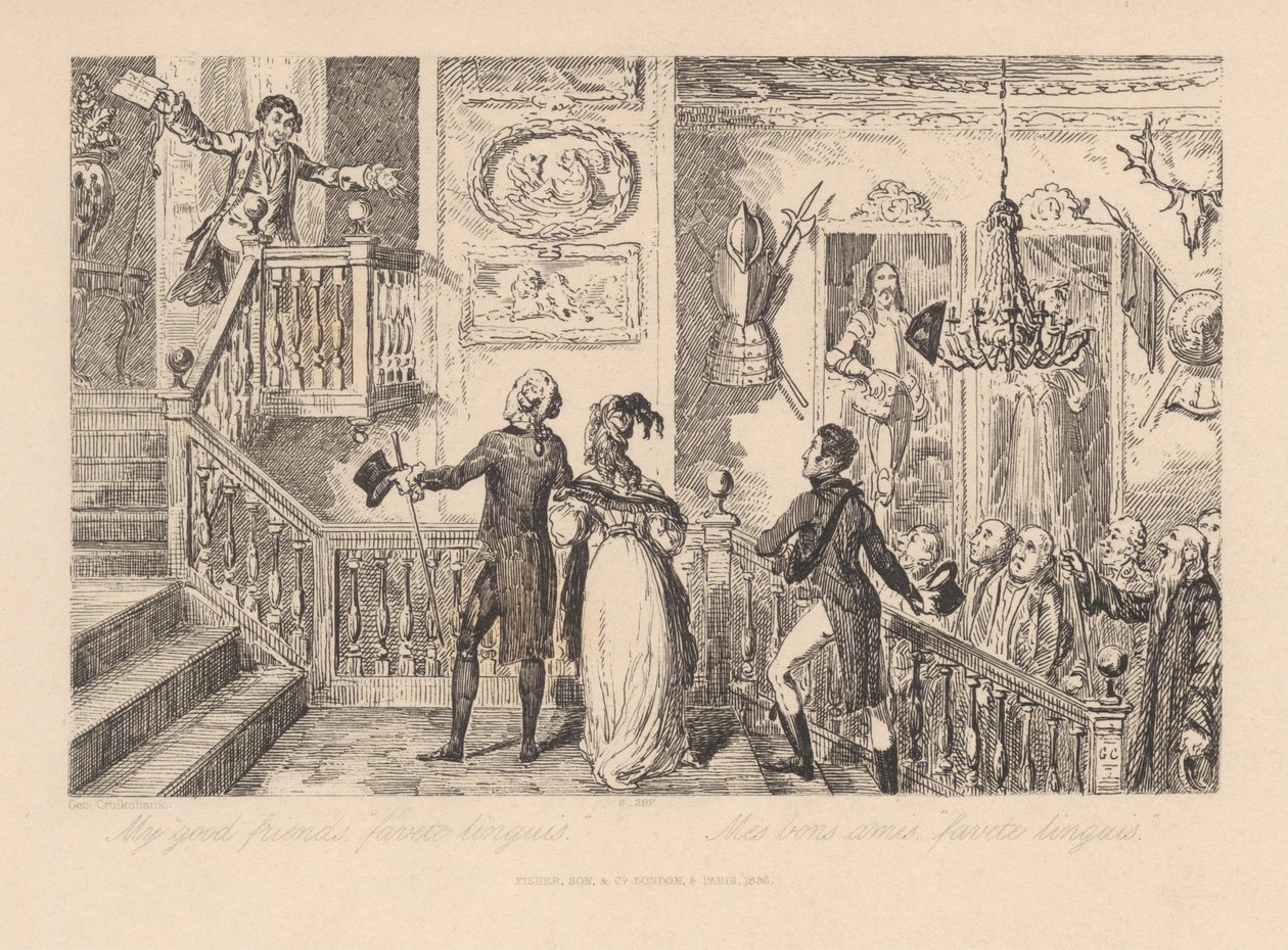 Hyvät ystäväni, "favete linguis" tekijältä George Cruikshank