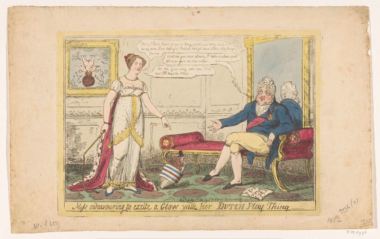 Prinsessa Charlotte pelasi hollantilaisen spinning-topin kanssa, 1814 Neiti yrittää kiihottaa Glow