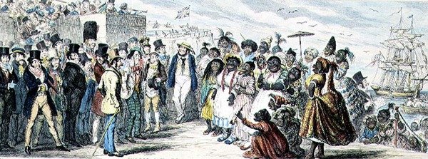 Naisten maastamuuton todennäköiset vaikutukset käsin värillinen etsaus tekijältä George Cruikshank