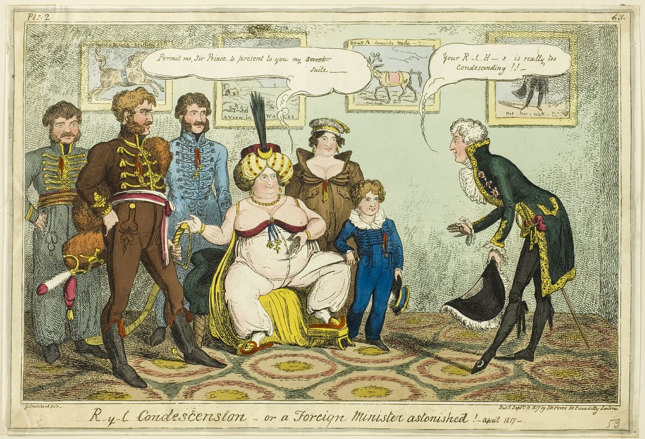 Kuninkaallinen alentuvuus tekijältä George Cruikshank