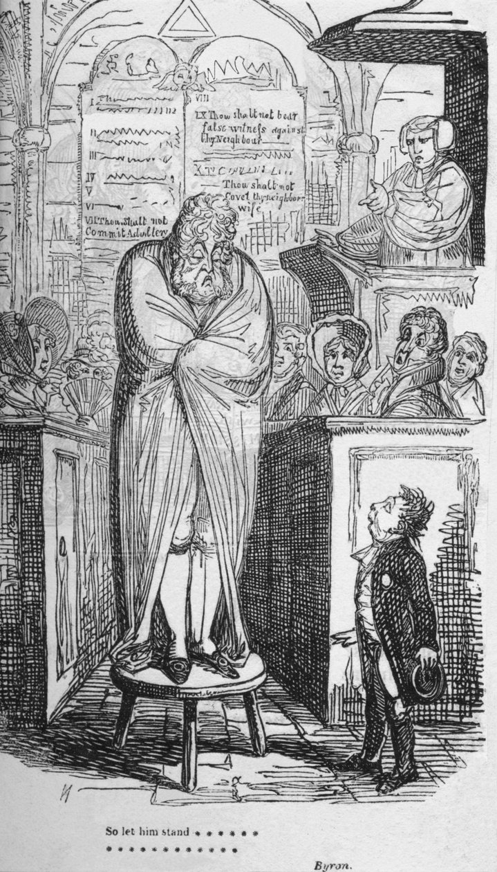 Joten anna hänen seistä..., c1820. tekijältä George Cruikshank