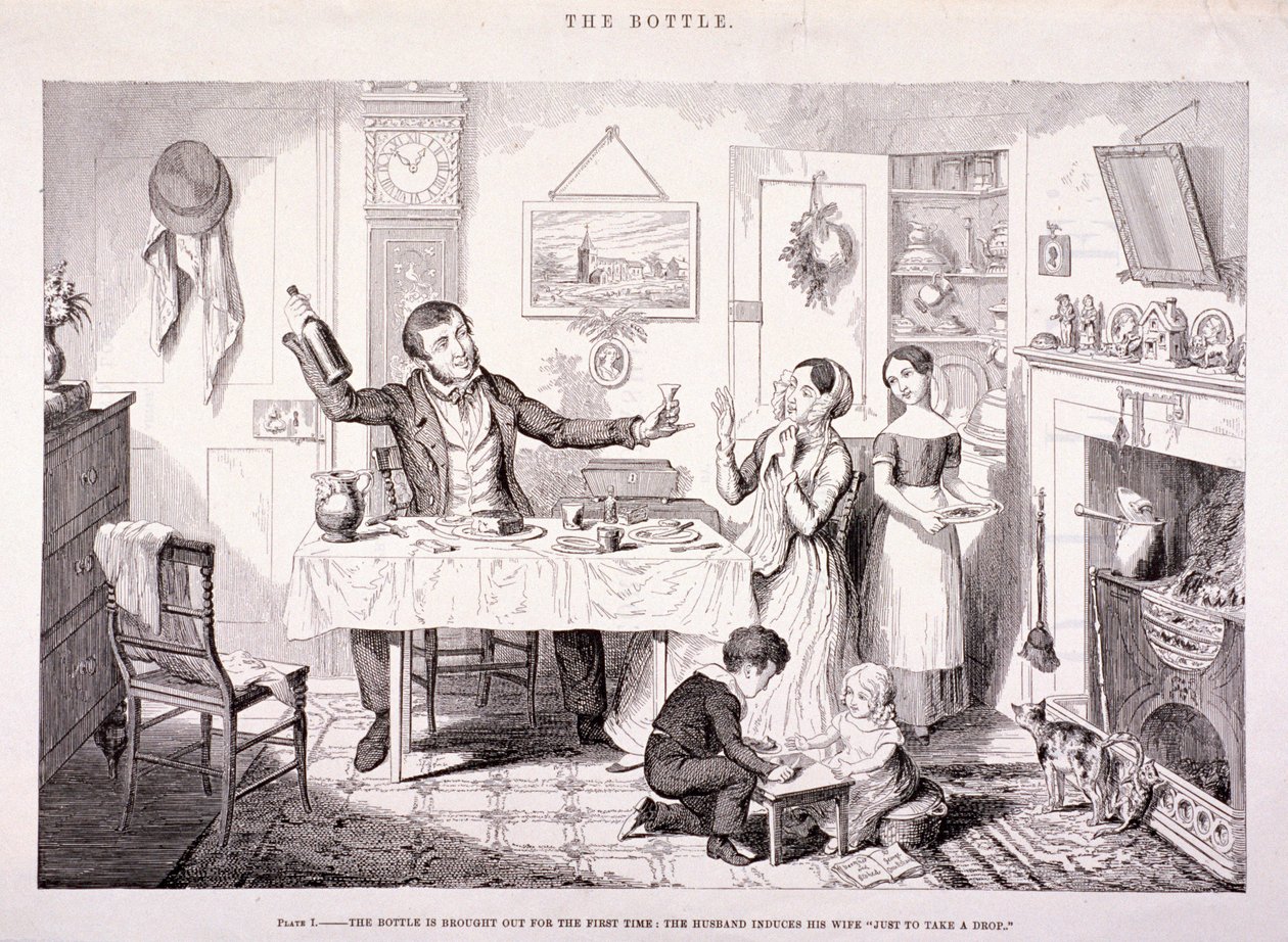 "Pullo", 1847 tekijältä George Cruikshank