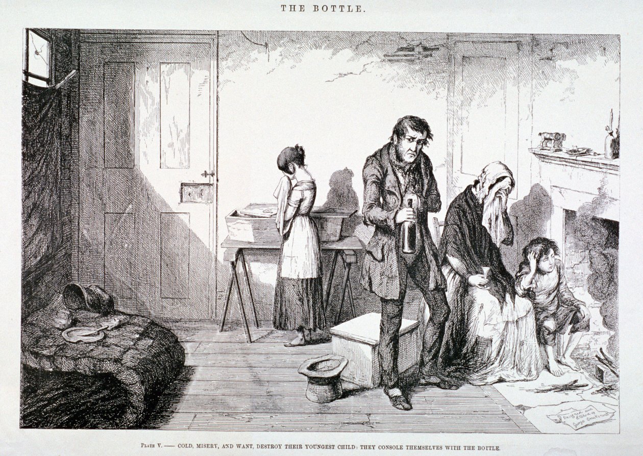 "Pullo", 1847 tekijältä George Cruikshank