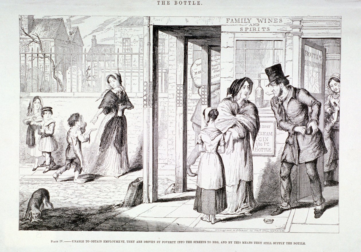 "Pullo", 1847 tekijältä George Cruikshank