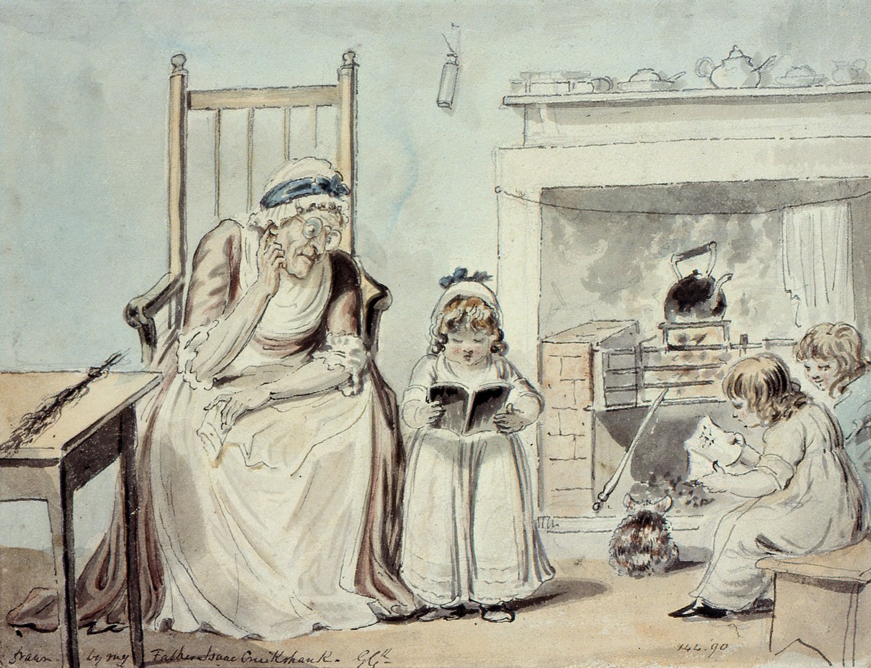 Huonekalut ja erilaiset esineet 1100- ja 1300-luvuilta tekijältä George Cruikshank