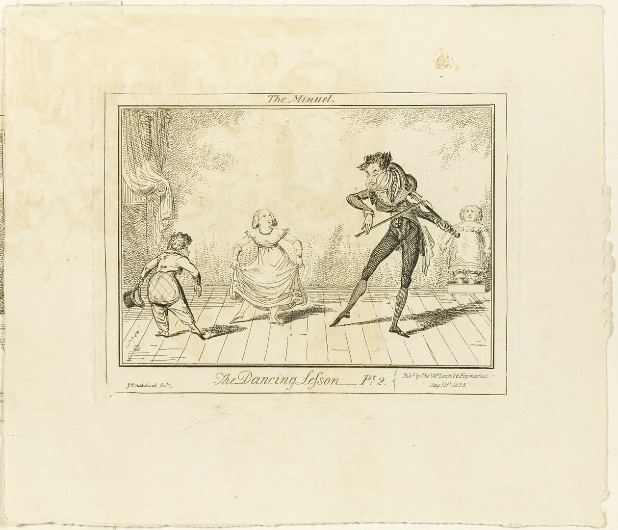 Tanssitunti, osa 2: Menuetti tekijältä George Cruikshank