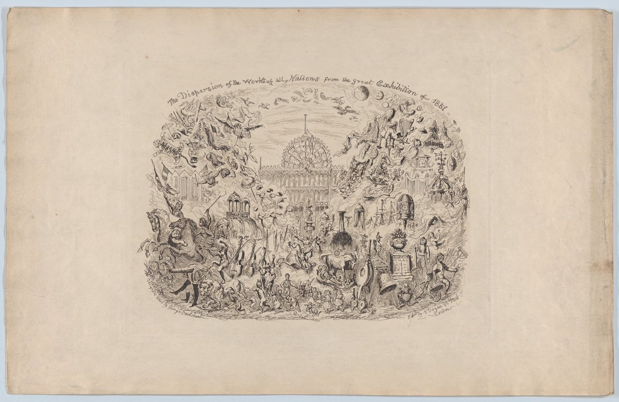 Kaikkien kansojen teosten leviäminen vuosien 1851, 1851, 1851 suuresta näyttelystä. tekijältä George Cruikshank