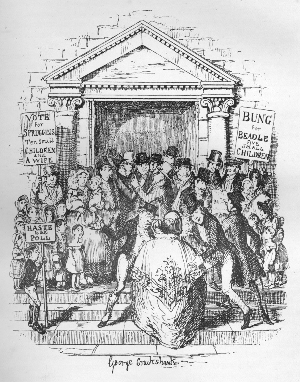 The Election for Beadle, c1900 tekijältä George Cruikshank