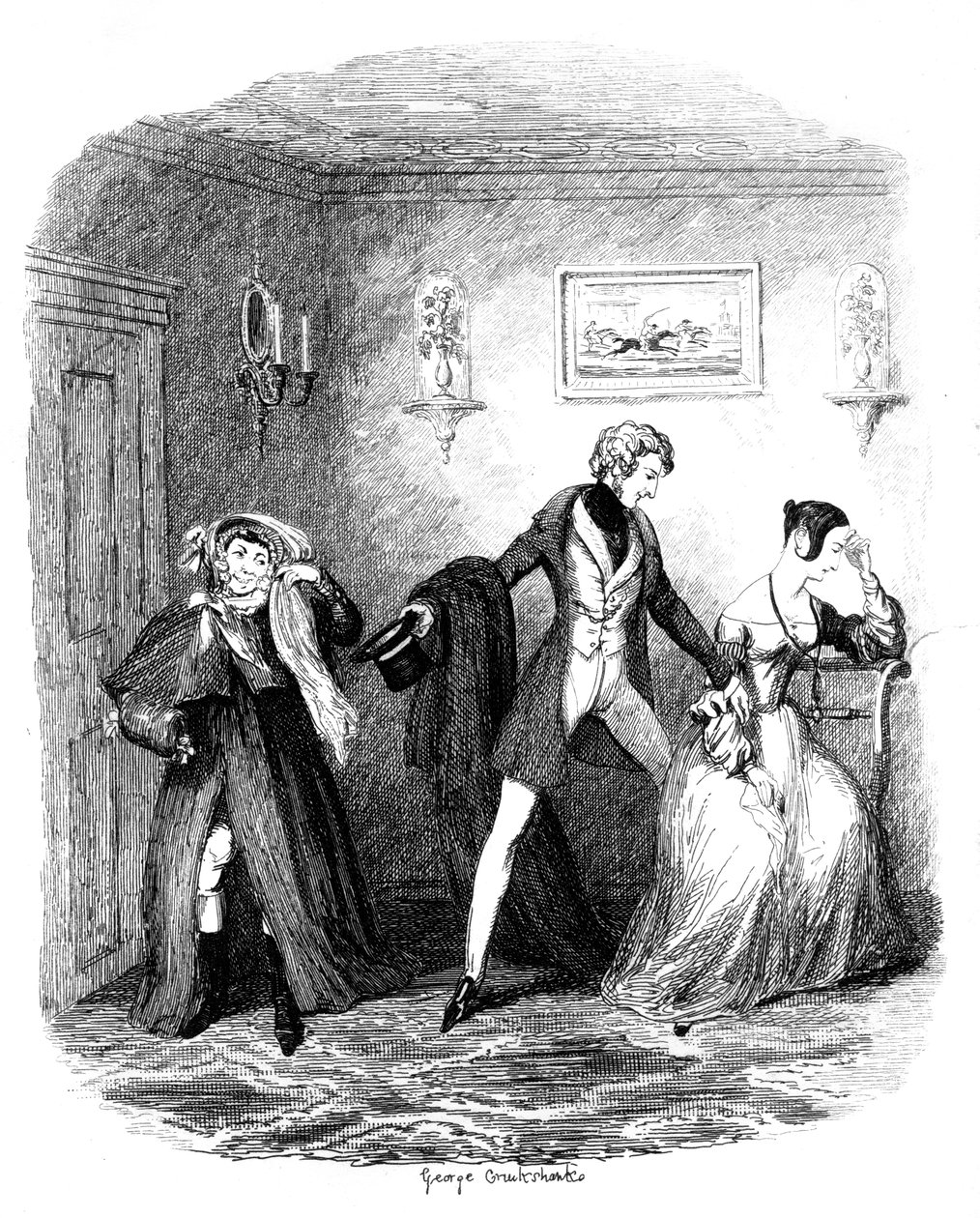 The Elopement, 1800-luvun alkupuoliväli tekijältä George Cruikshank