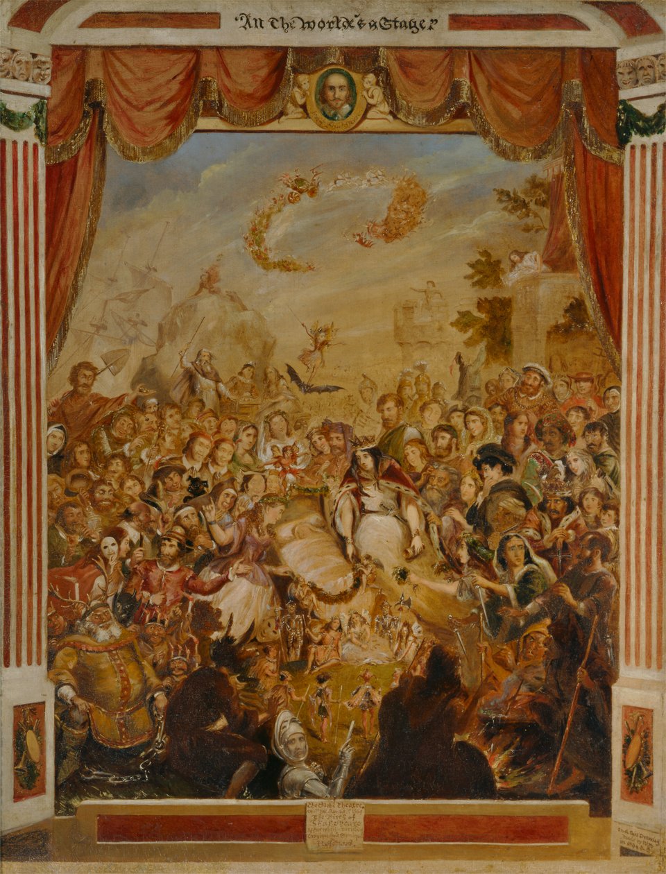 William Shakespearen ensimmäinen esiintyminen Globe-teatterin lavalla tekijältä George Cruikshank