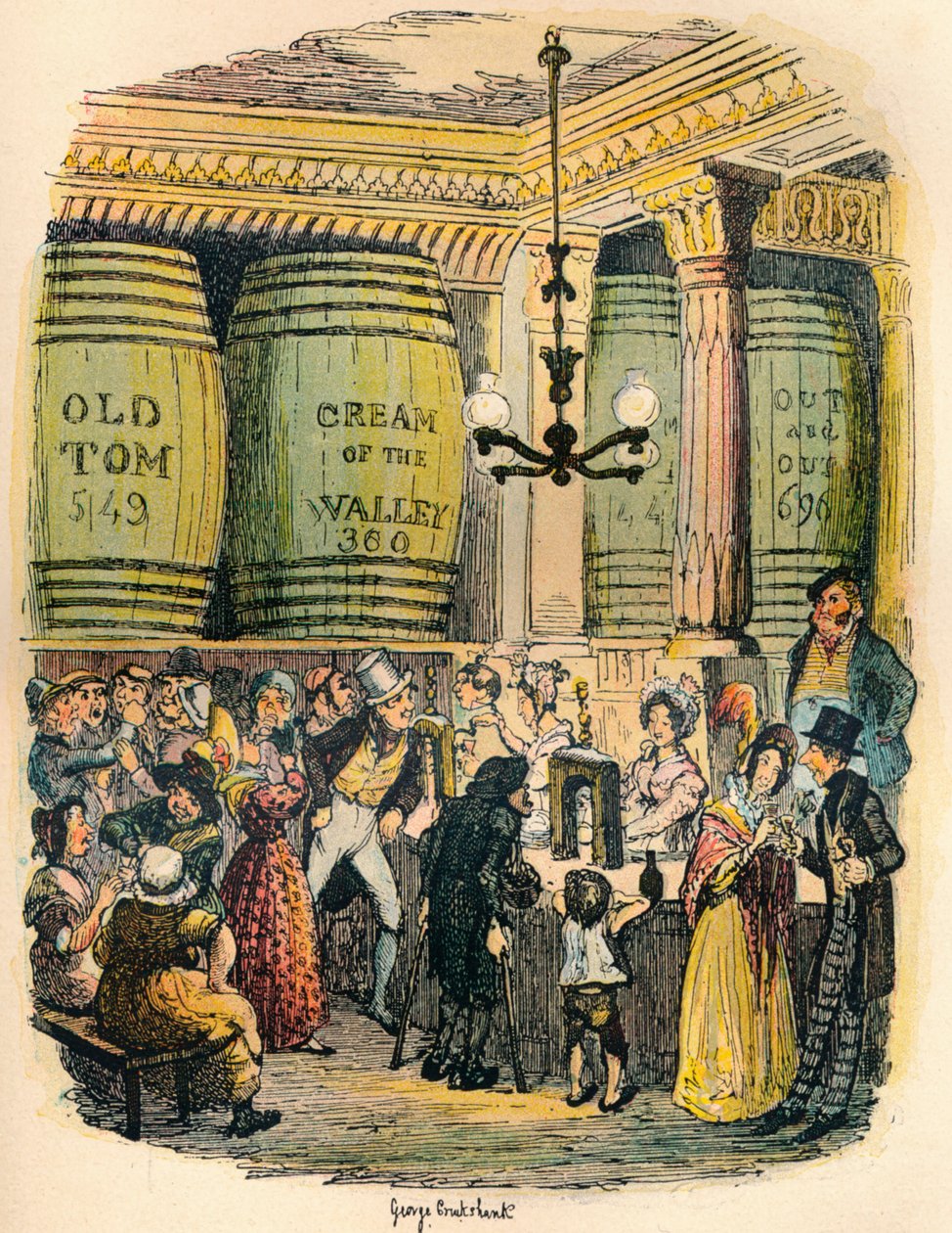 Gin Palace, 1900 tekijältä George Cruikshank
