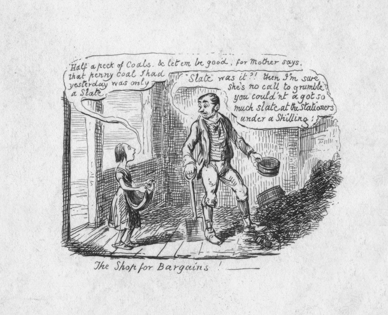 The Shop for Gains, 1829 tekijältä George Cruikshank