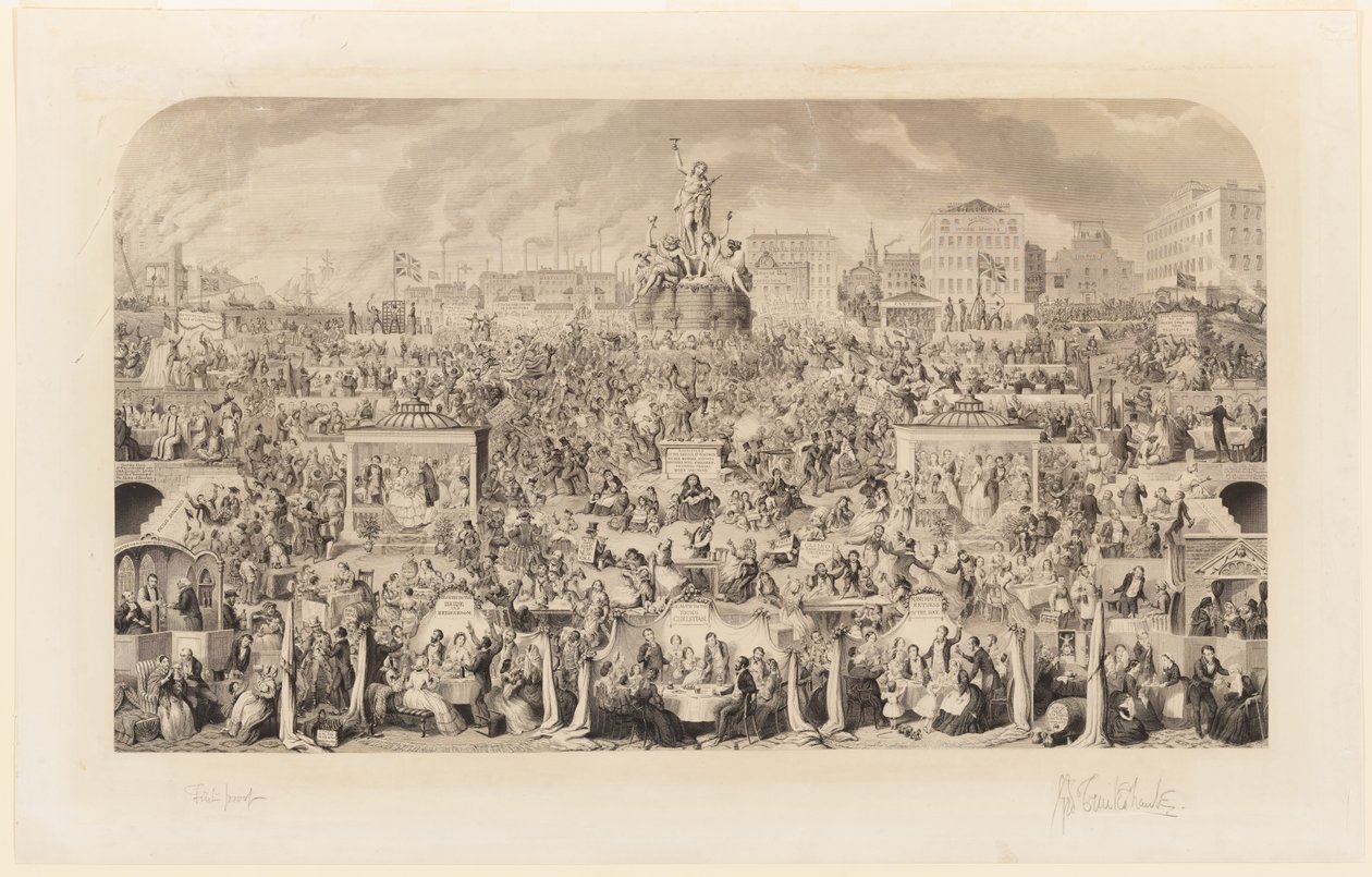 Bacchuksen palvonta tekijältä George Cruikshank