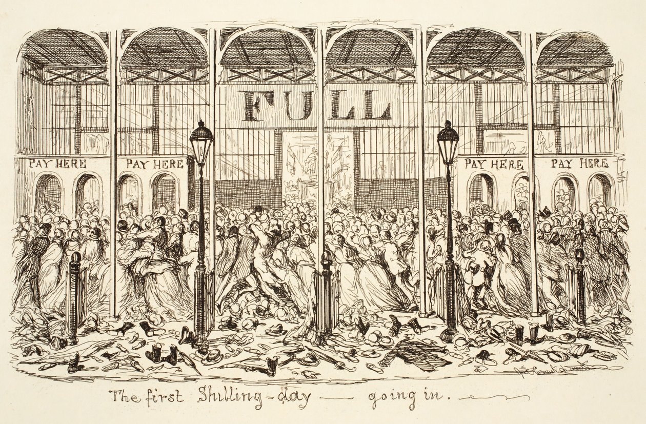El primer dia de xíling - Entrar, pub. 1851 (gravat)finès tekijältä George Cruikshank