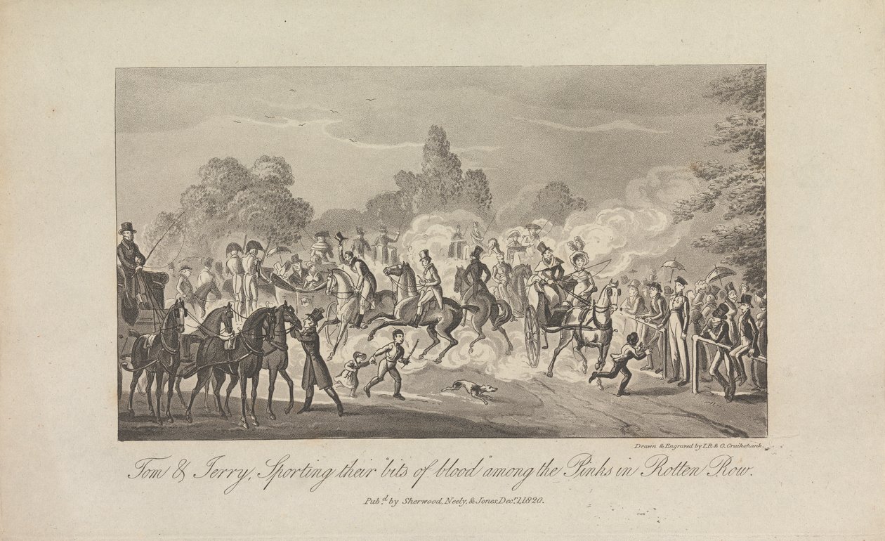 Tom & Jerry, urheilevat "veripisaroitaan"... tekijältä George Cruikshank