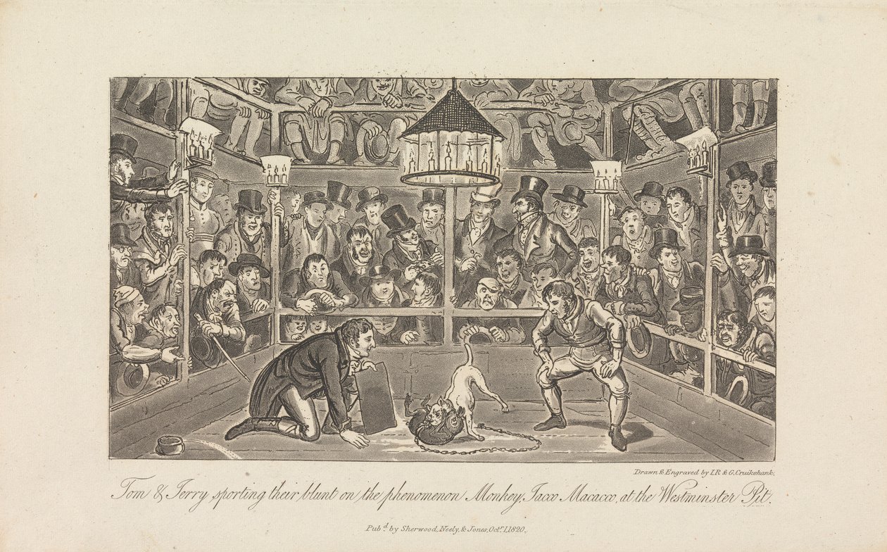 Tom ja Jerry näyttävät tylsältä... tekijältä George Cruikshank