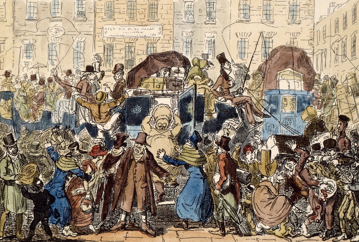 Huonekalut ja erilaiset esineet 1100- ja 1300-luvuilta tekijältä George Cruikshank
