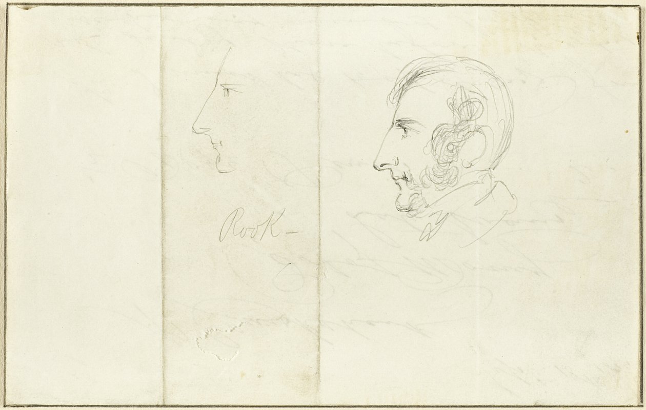 Kaksi omakuvaa profiilissa tekijältä George Cruikshank