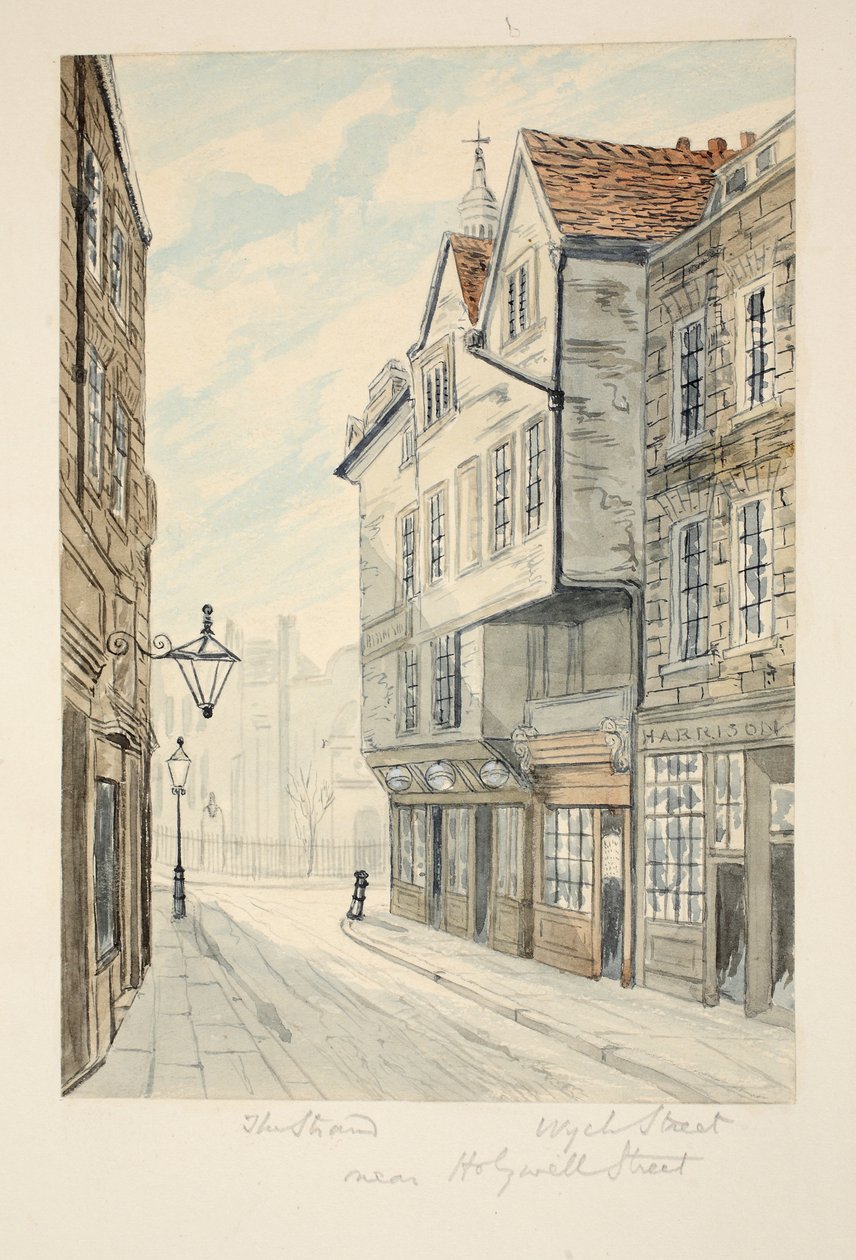 Wych Street, The Strandin vieressä, pubi. C. 1840 tekijältä George Cruikshank