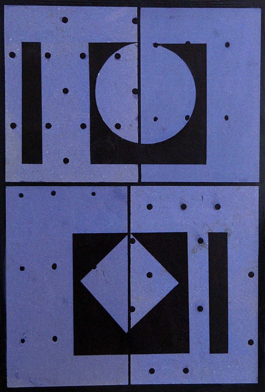 Kollaasi, Blue Mercato, 2004 (kortti ja paperi) tekijältä George Dannatt