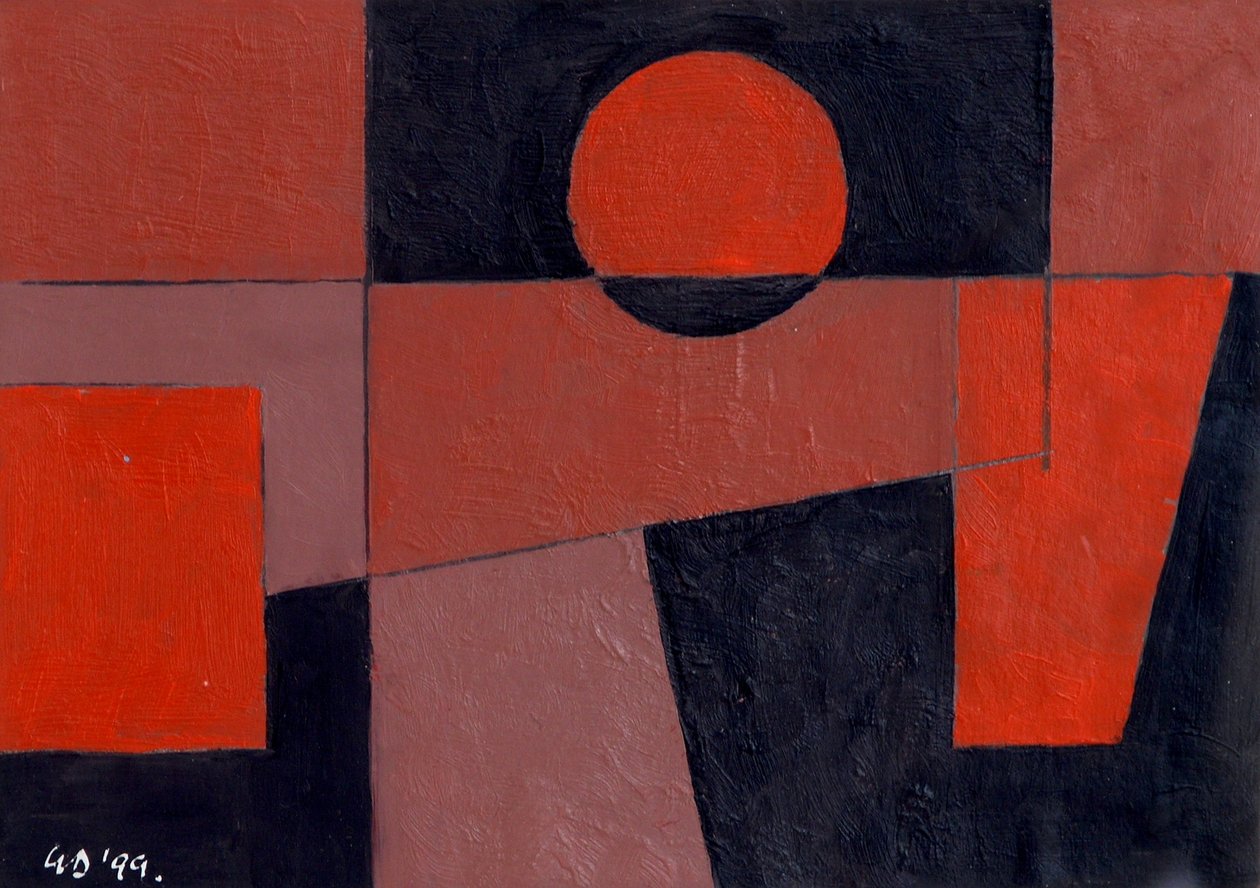 Related Reds with Black, 1999 (öljy kortille) tekijältä George Dannatt