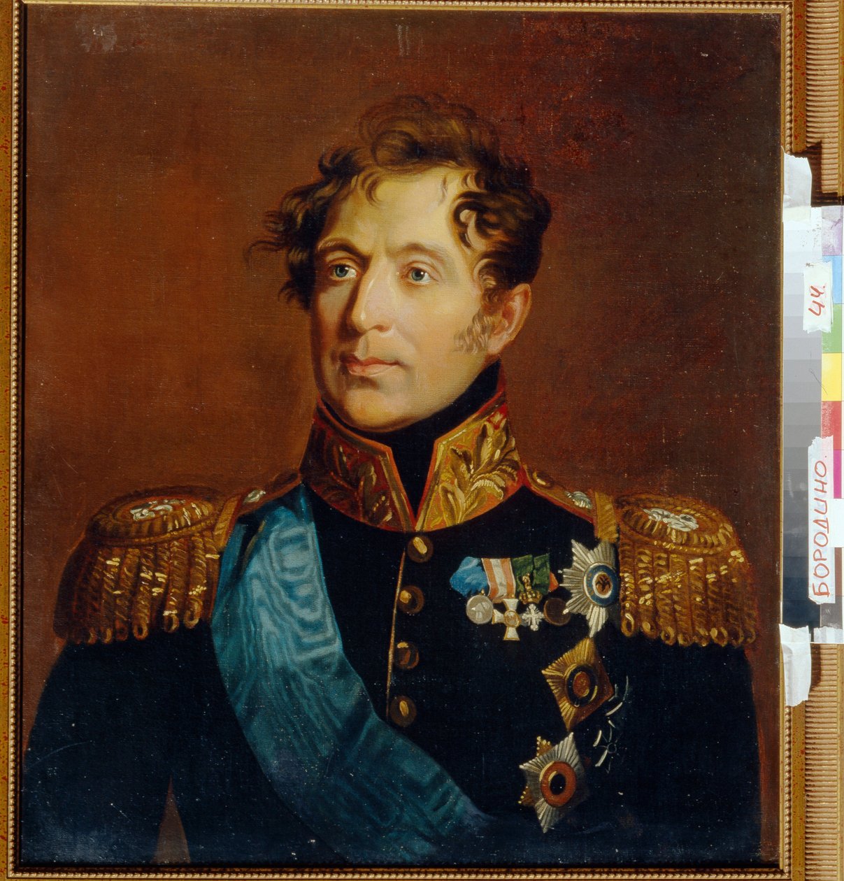 Kenraali kreivi Mihail Miloradovitš (Miloradovitš) (1771-1825) muotokuva. George Dawen (1781-1829) maalaus öljy kankaalle. Englantilainen taide tekijältä George Dawe