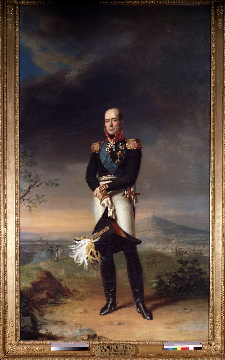 ""Marsalkka Mihail (Michel) Bogdanovich Barclay de Tollyn (Barclay-de-Tolly) (1761-1818) muotokuva (Kreivi Mihail (Michel) Bogdanovitšin (1761-1818) muotokuva George Dawen maalaus1-1298 1829 Mitat 361x258 cm Museo l tekijältä George Dawe
