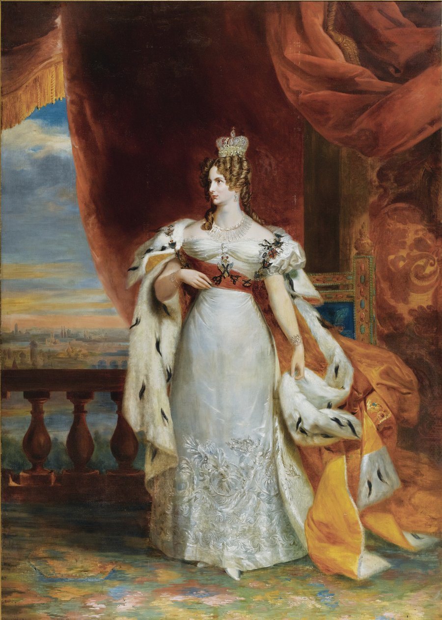 Muotokuva Preussin keisarinna Aleksandra Fjodorovna Charlottesta, keisarit Nikolai I. vaimo 1798-18 tekijältä George Dawe