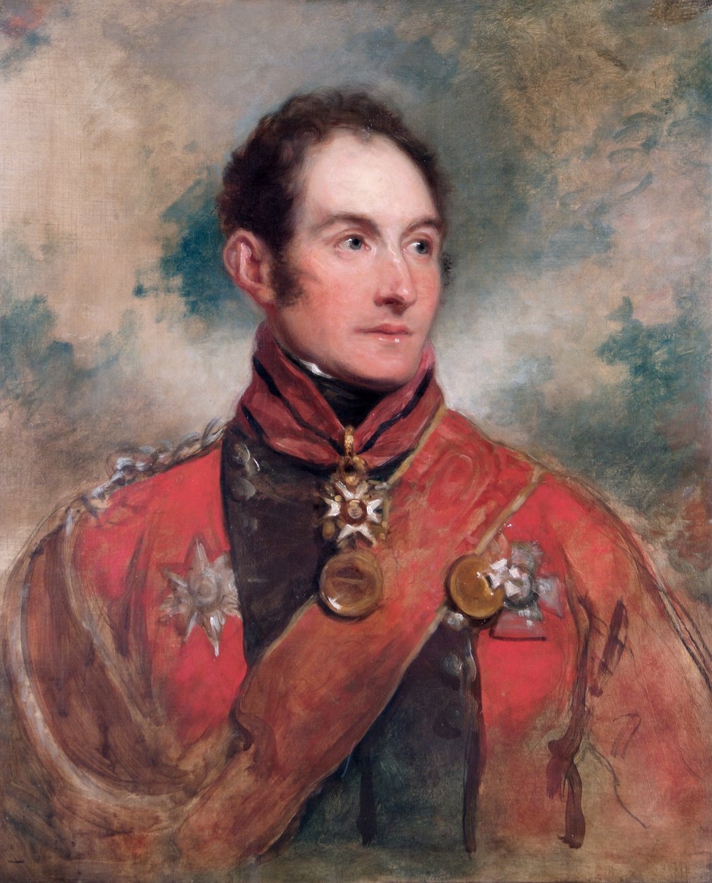 Kenraaliluutnantti Sir Edward Barnesin muotokuva, brittiläinen sotilas, 1818 tekijältä George Dawe