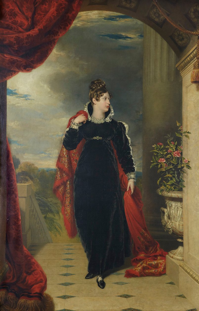 Walesin prinsessa Charlotten muotokuva 1796-1817, noin 1816. tekijältä George Dawe