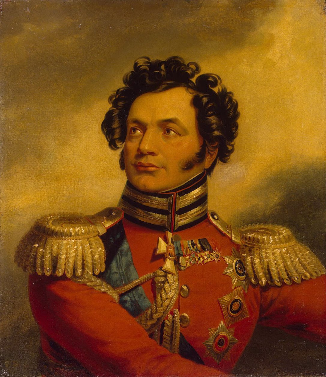 Kenraali Fjodor Petrovitš Uvarovin muotokuva 1773-1824, ennen vuotta 1825 tekijältä George Dawe