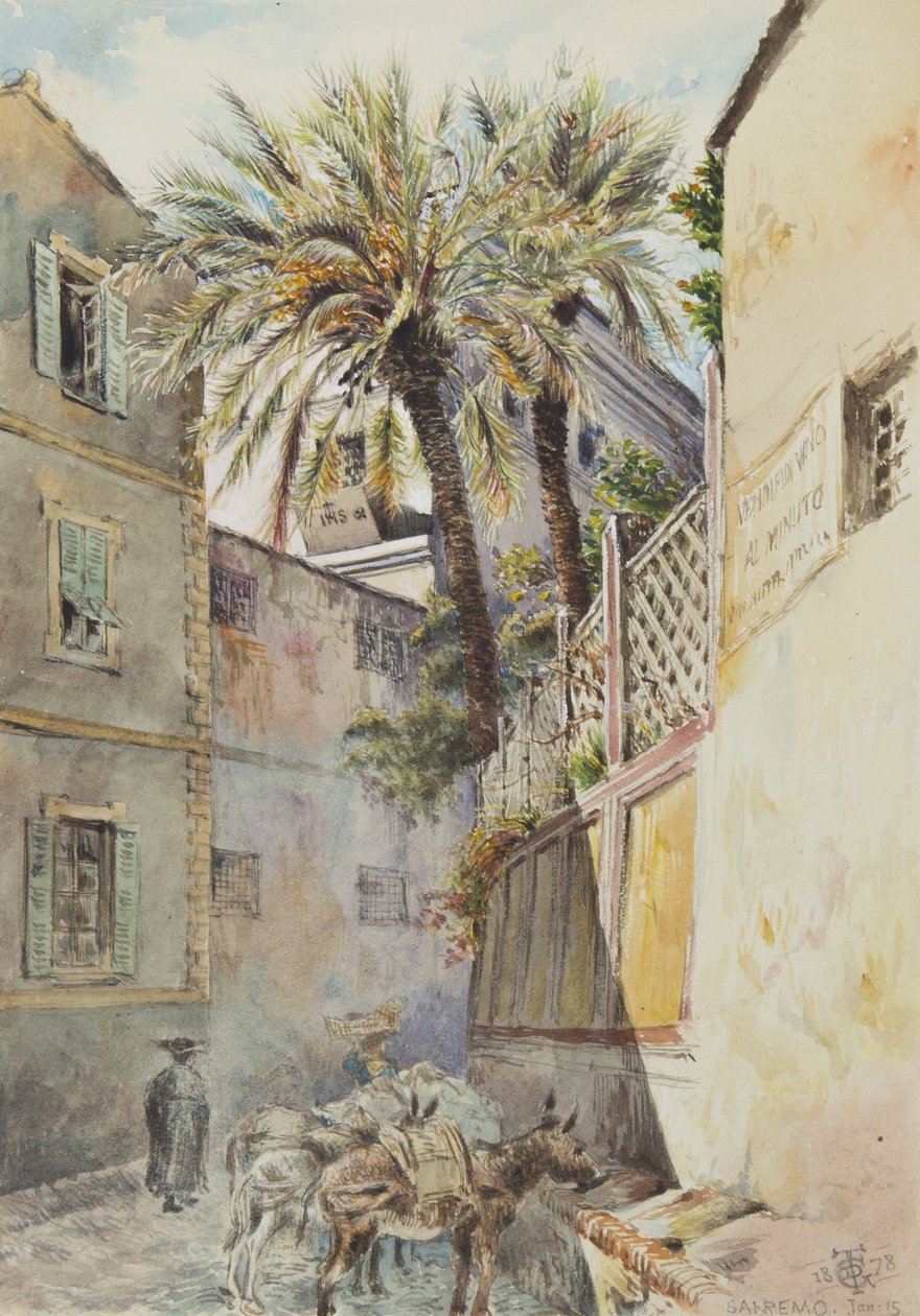 San Remo, 15. tammikuuta 1878 (wc paperille). tekijältä George Douglas Tinling